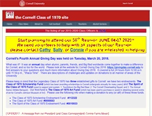 Tablet Screenshot of cornell70.org